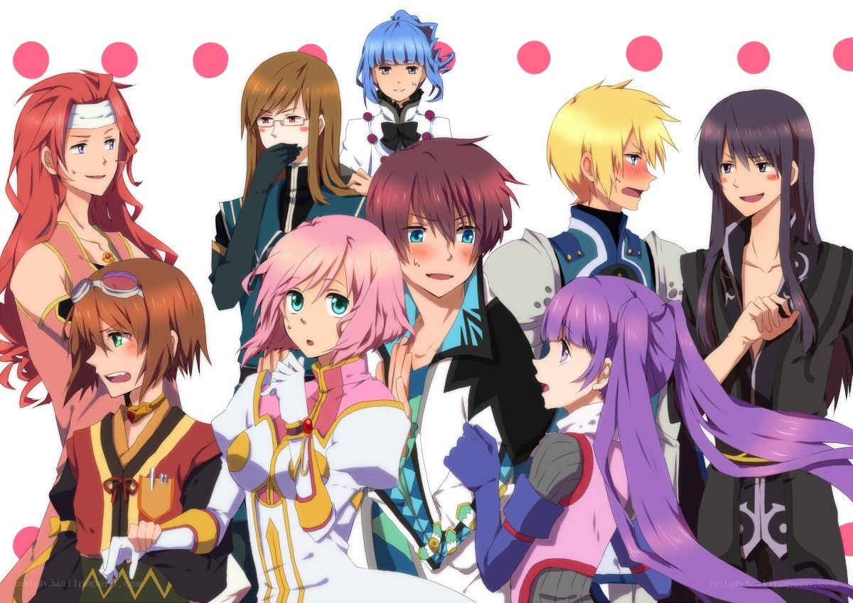 anime character group portrait