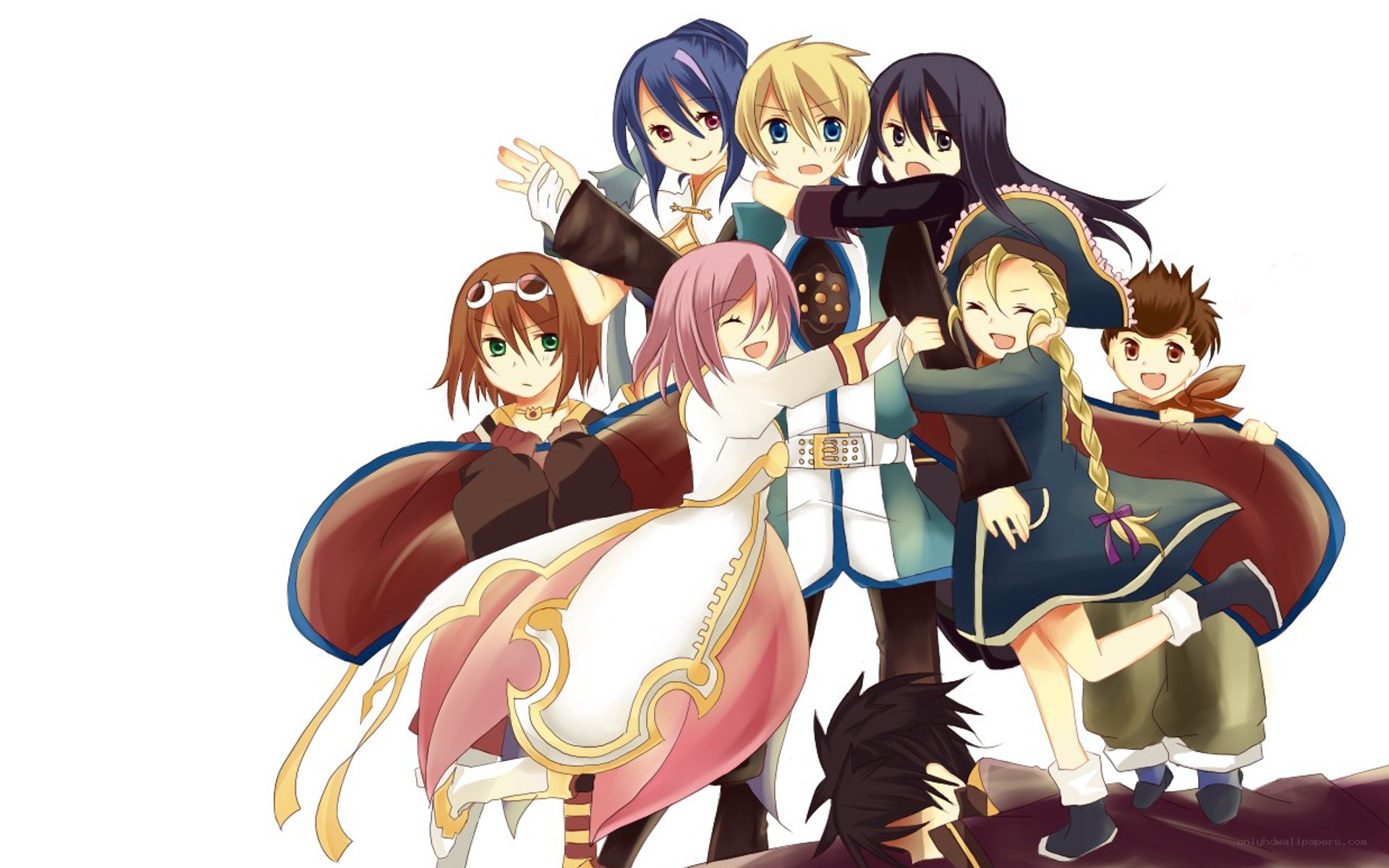 anime character group portrait