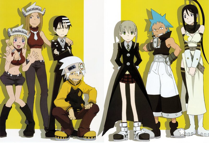 Anime character group portrait