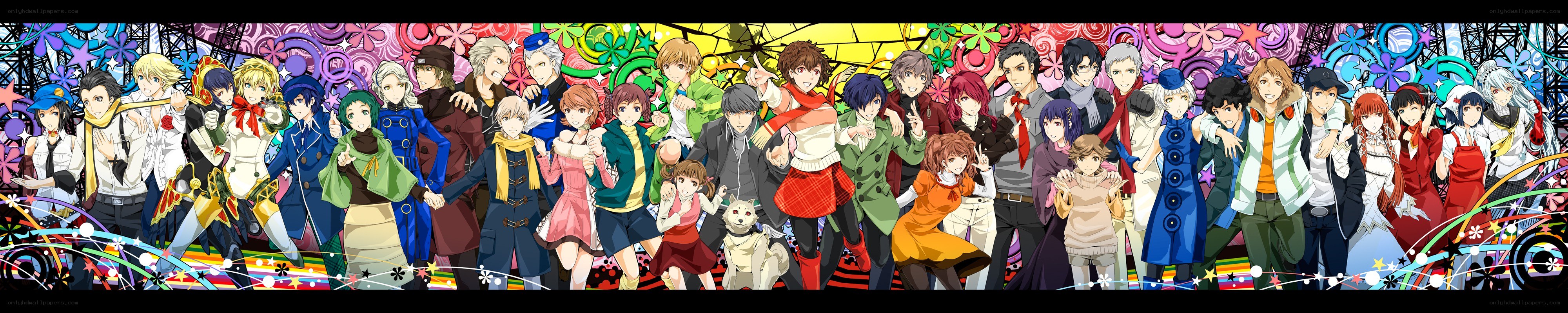 anime character group portrait