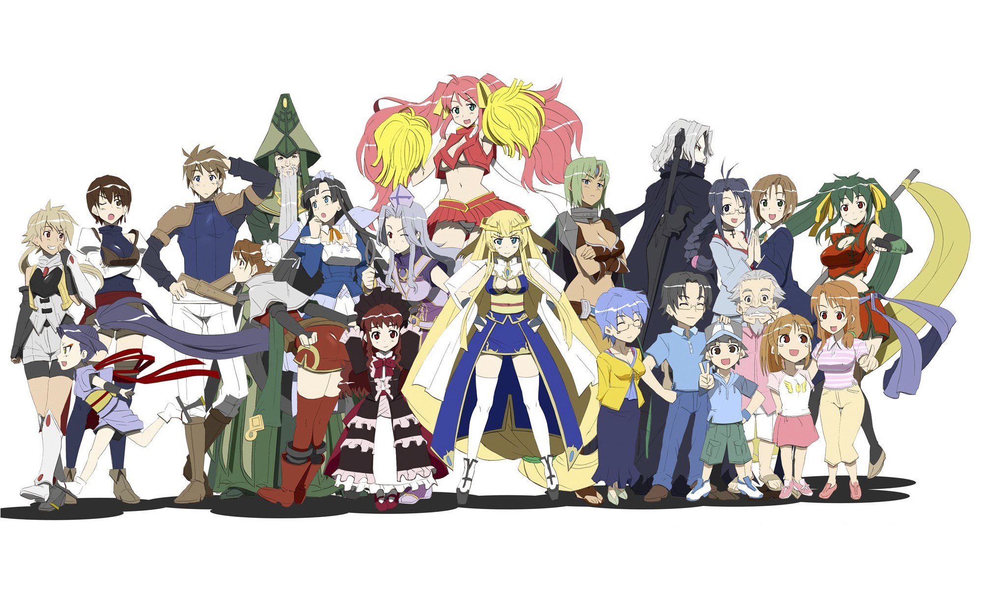 Anime character group portrait