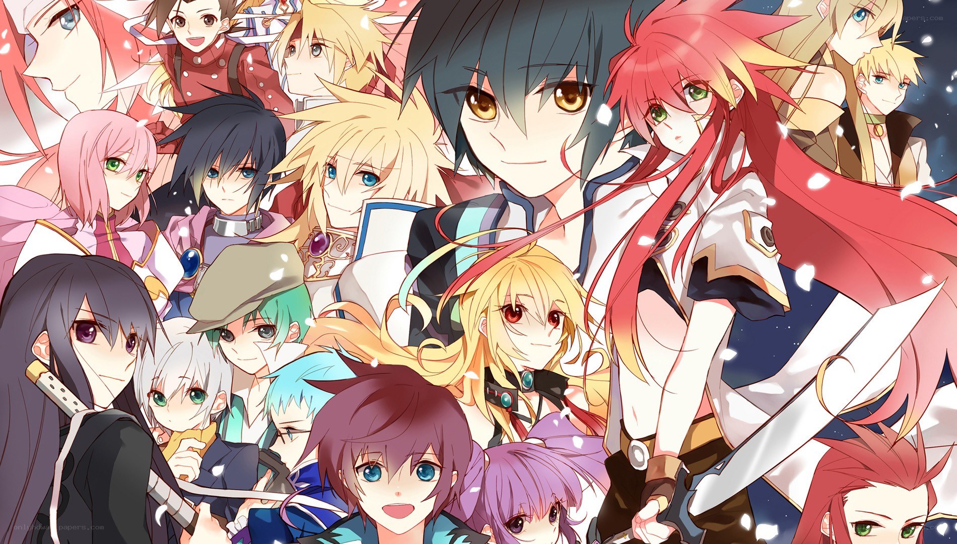 anime character group portrait