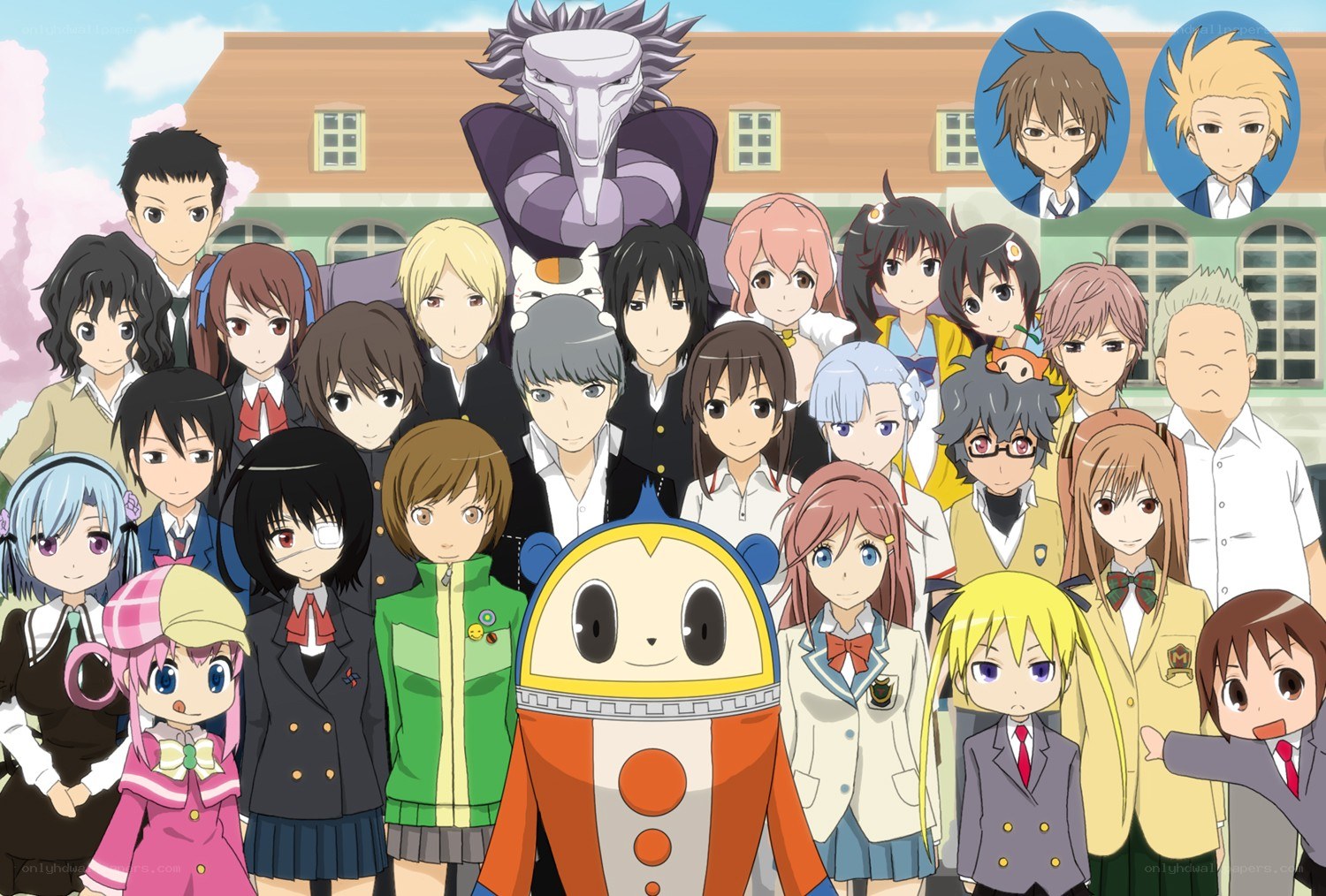 Anime character group portrait