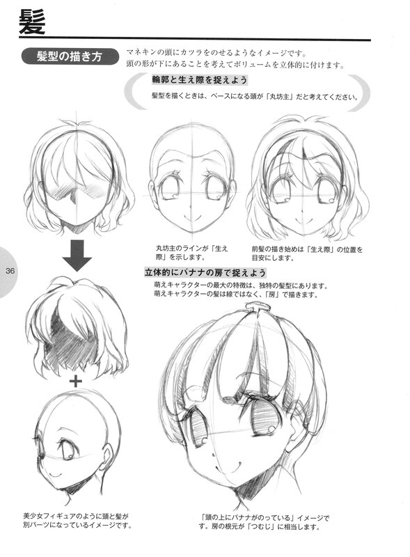 Anime Character Hair Tutorial — Black