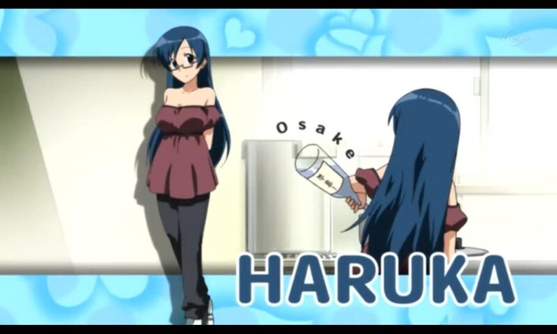 Anime character Haruka in kitchen