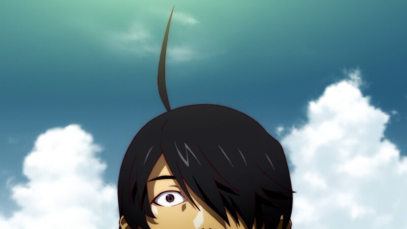 Anime Character Head — Blue, Dramatic