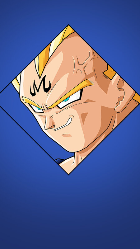 Anime Character Head — Blue, Intense