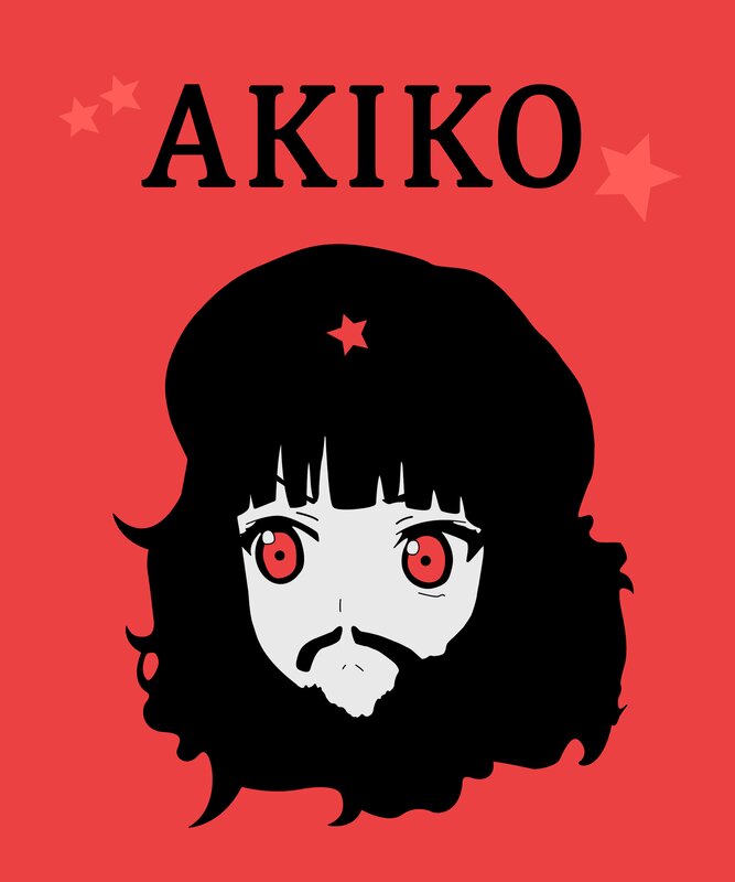 Anime Character Head — Red, Dramatic