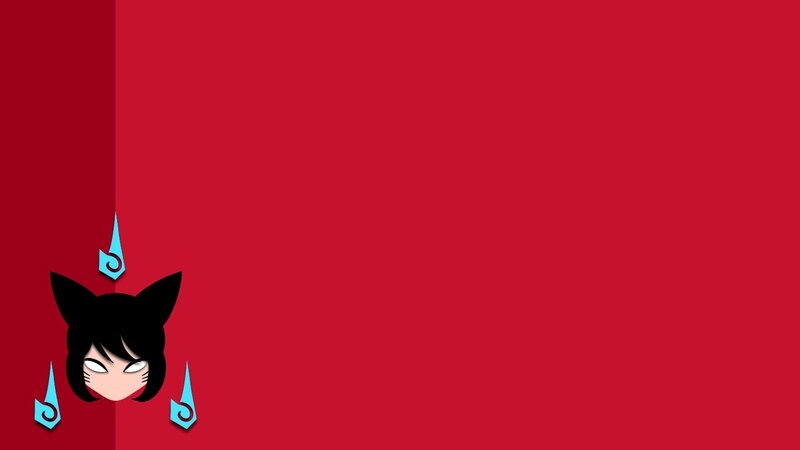 Anime Character Head — Red, Minimalist