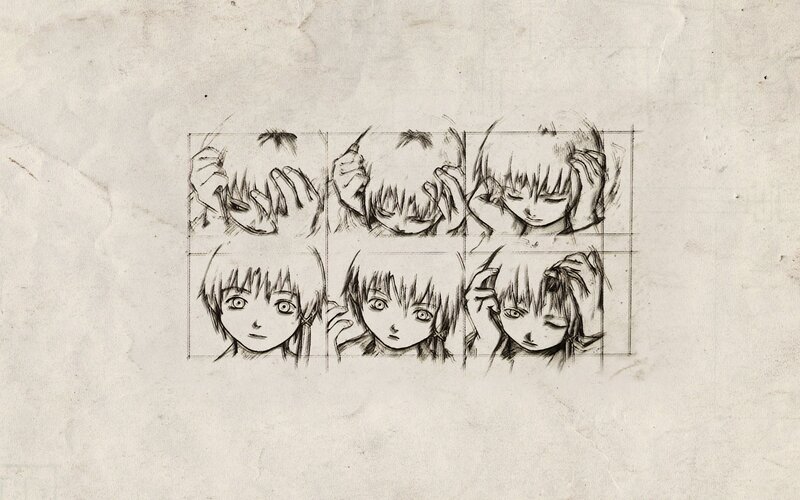 Anime Character Head Study — Black