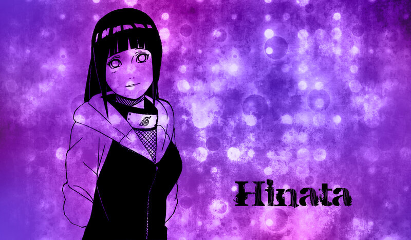 Anime Character Hinata — Purple, Dreamy