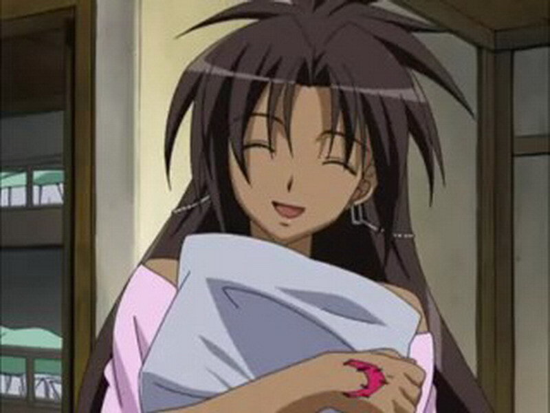 anime character holding a blanket