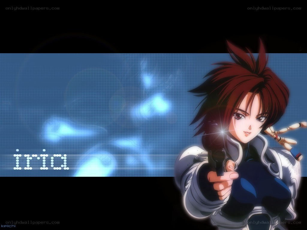 Anime character holding a gun