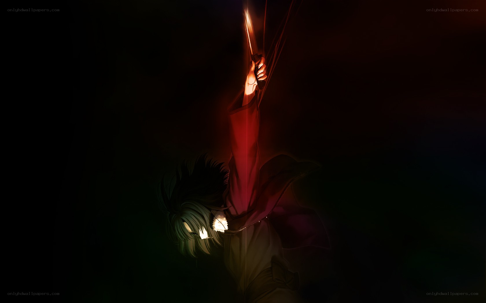 Anime character holding a sword