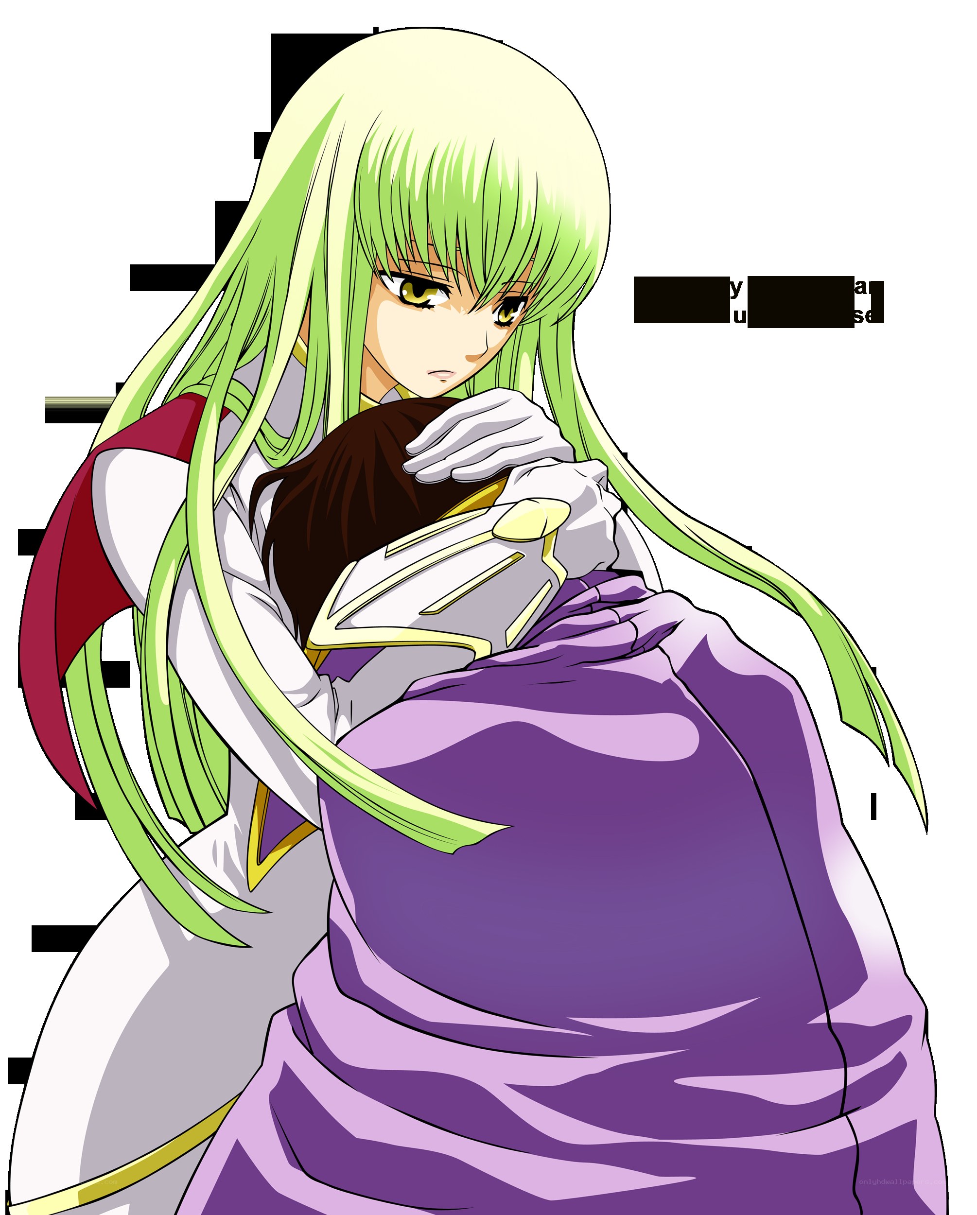 anime character holding another