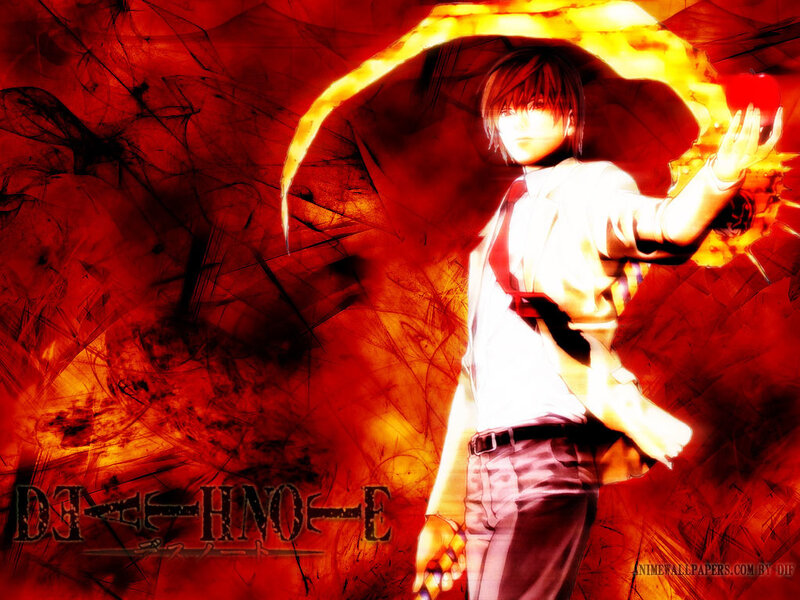 Anime Character Holding Apple — Red, Dramatic