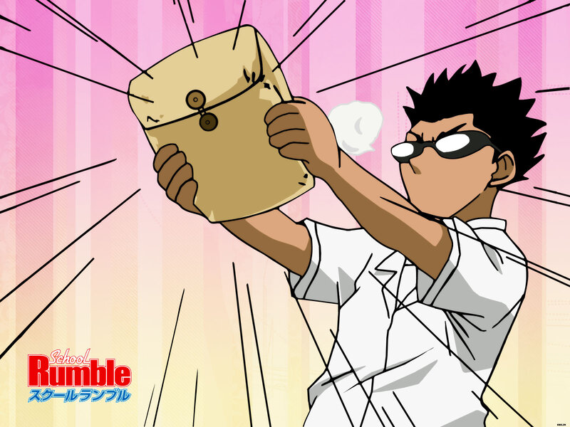 Anime Character Holding Bag