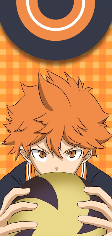 Anime Character Holding Ball — Orange, Focused