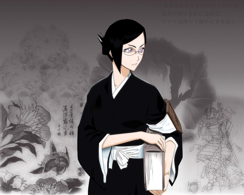 Anime Character Holding Book — Black, Serious