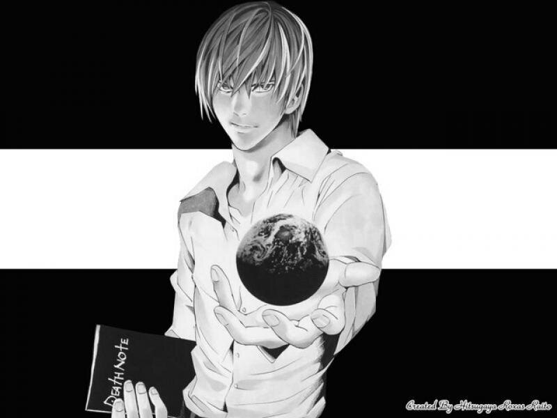 Anime Character Holding Book — Black