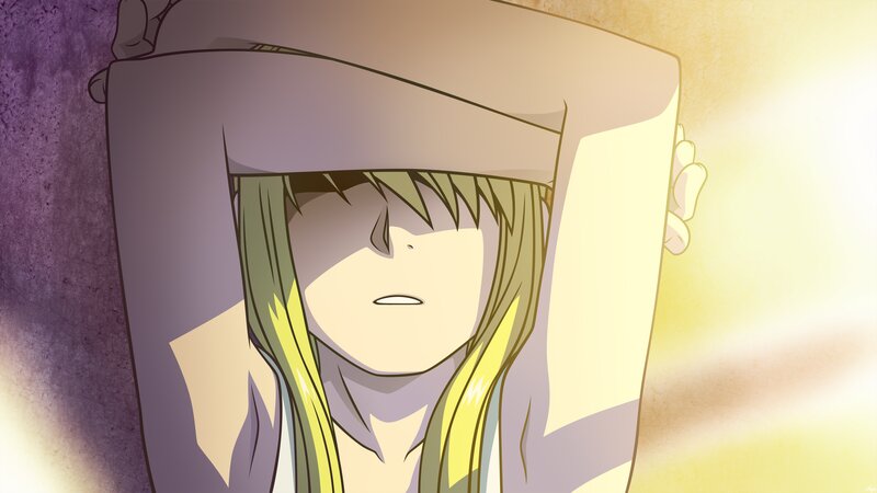 Anime Character Holding Box — Yellow, Dramatic