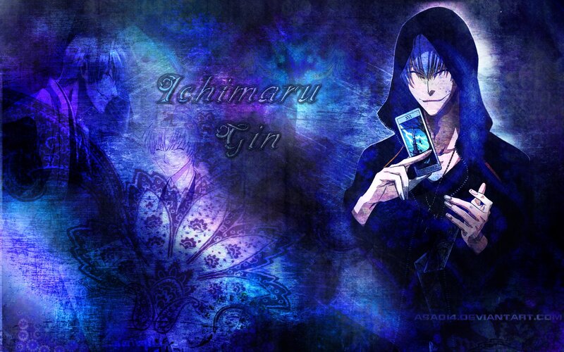 Anime Character Holding Card — Blue