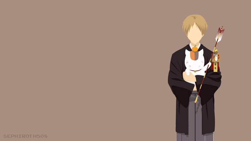 Anime Character Holding Cat — Brown