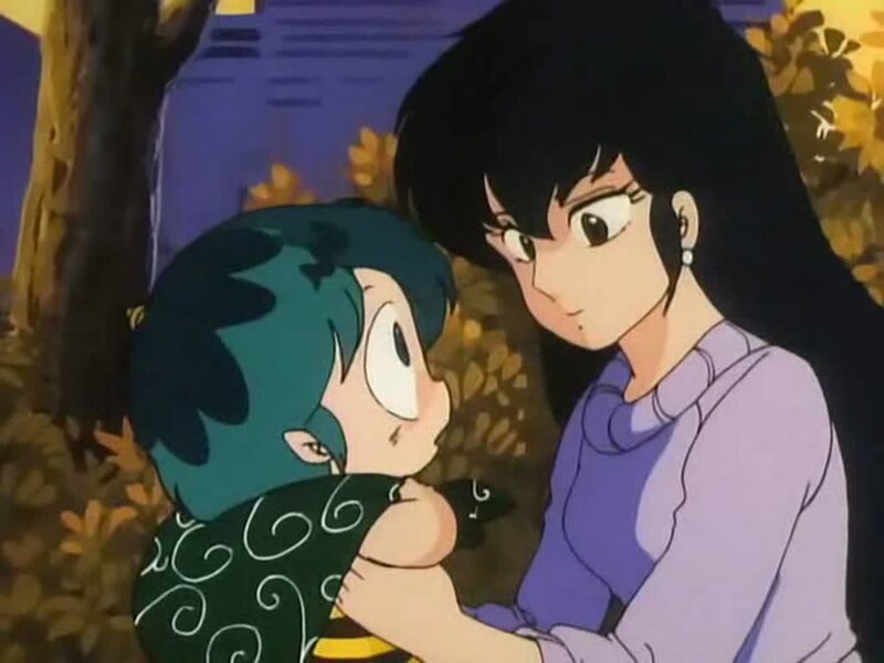anime character holding child