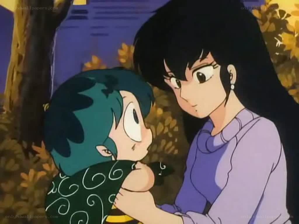 anime character holding child