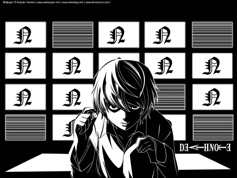 Anime Character Holding Dice — Black