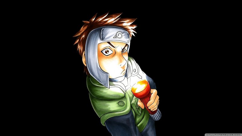 Anime Character Holding Flashlight — Black