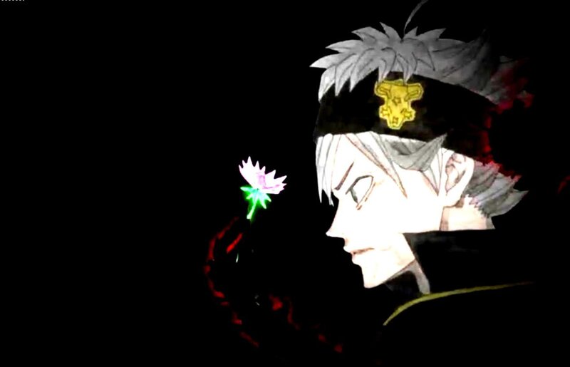 Anime Character Holding Flower — Black, Dramatic, Night