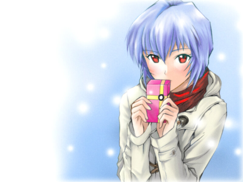 anime character holding gift