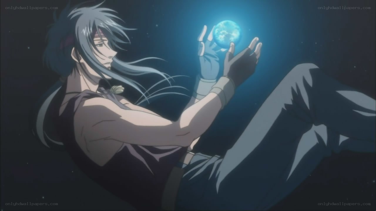 anime character holding glowing orb