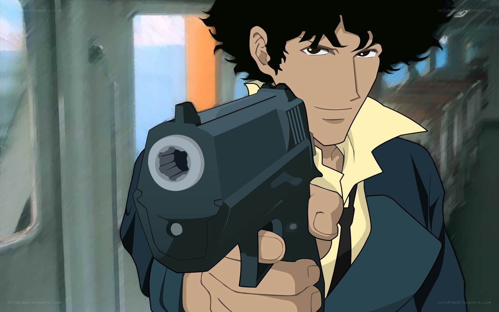 anime character holding gun