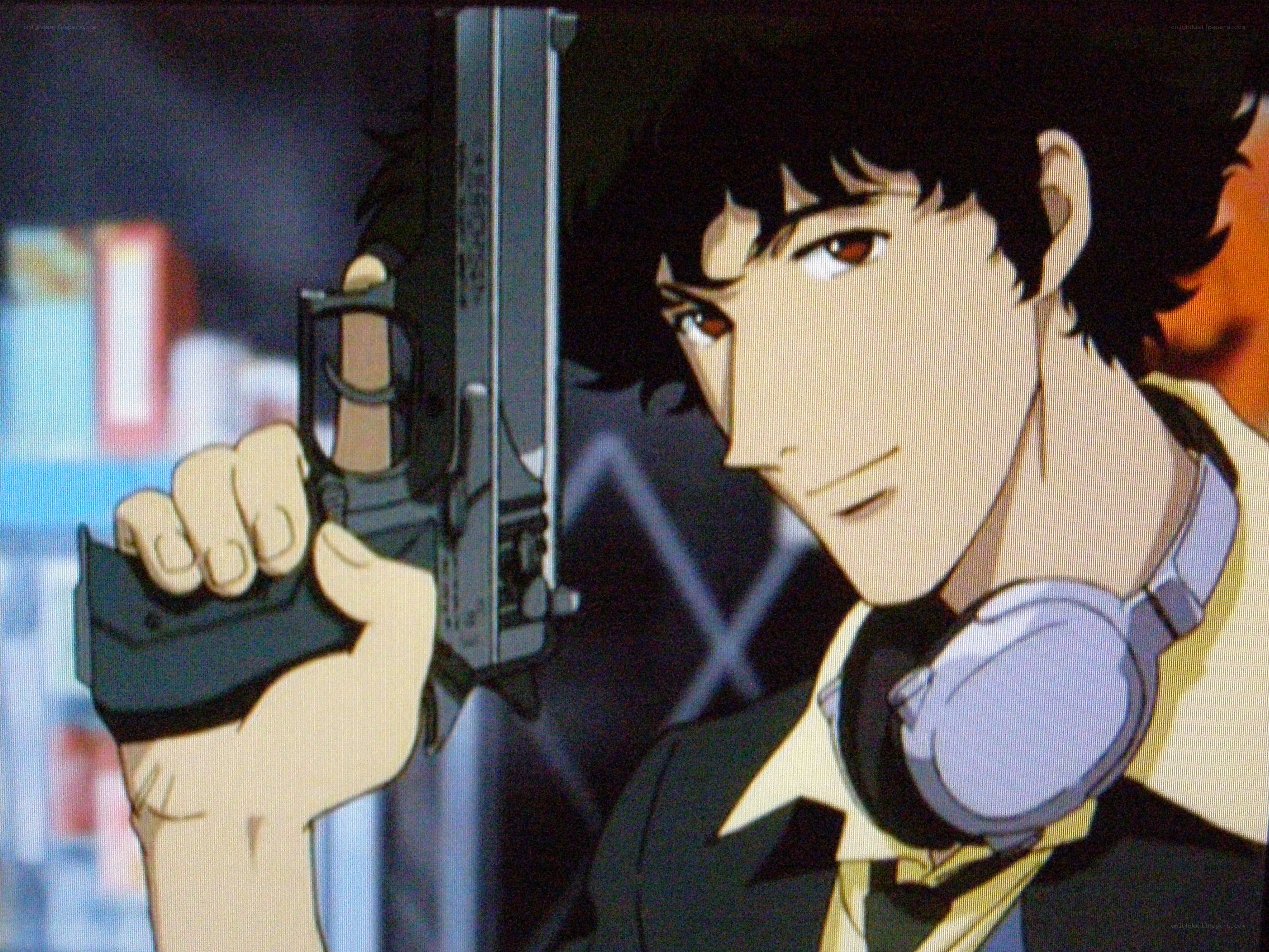 anime character holding gun