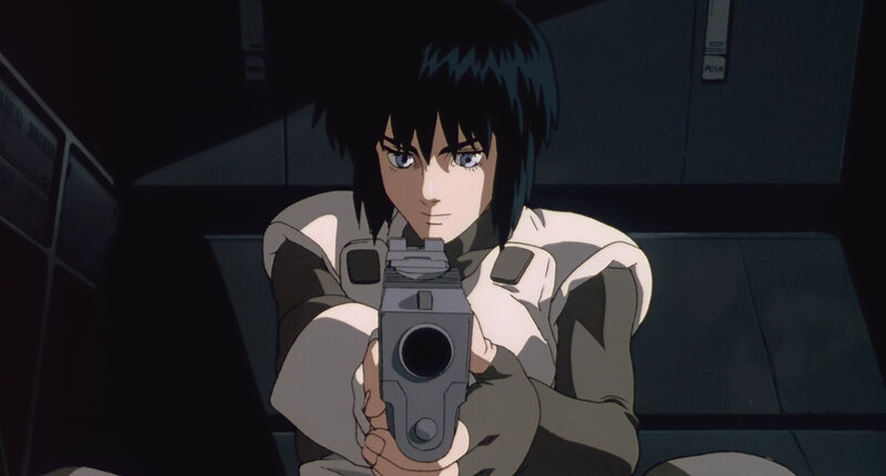 anime character holding gun