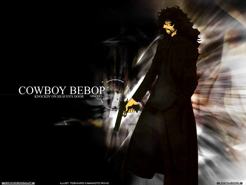 Anime Character Holding Gun — Black, Dramatic, Coat