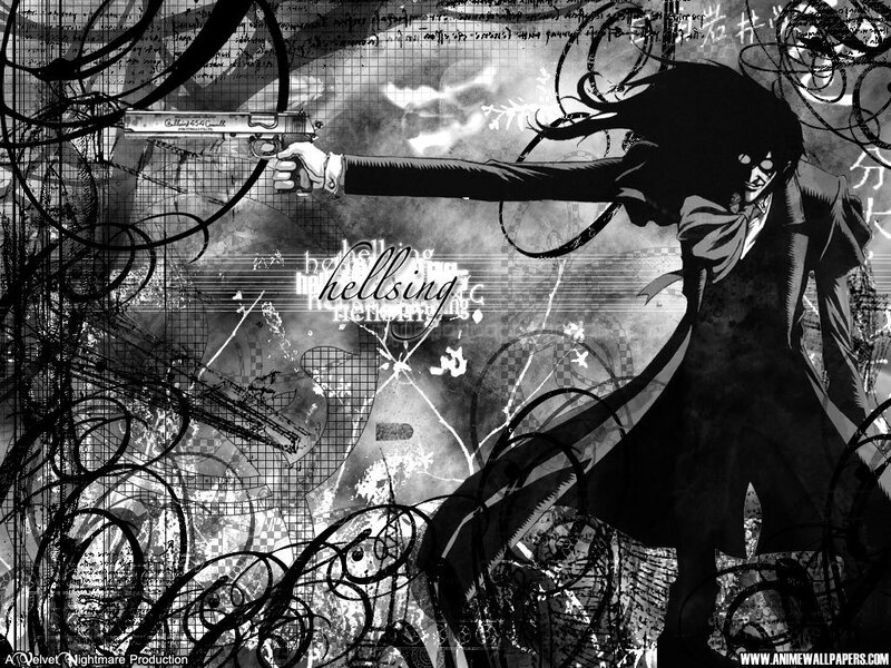 Anime Character Holding Gun — Black, Dramatic, Manga, Coat, Skull Mask
