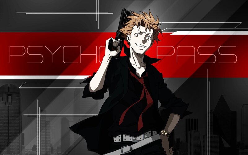 Anime Character Holding Gun — Black, Dramatic, Night, Cityscape