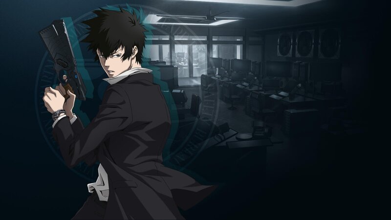 Anime Character Holding Gun — Black, Dramatic, Night, Office, Suit
