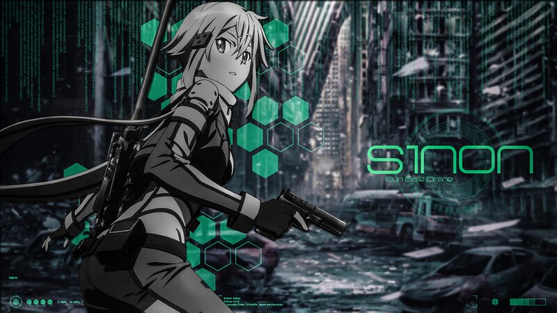 Anime Character Holding Gun — Green, Dramatic, Tense