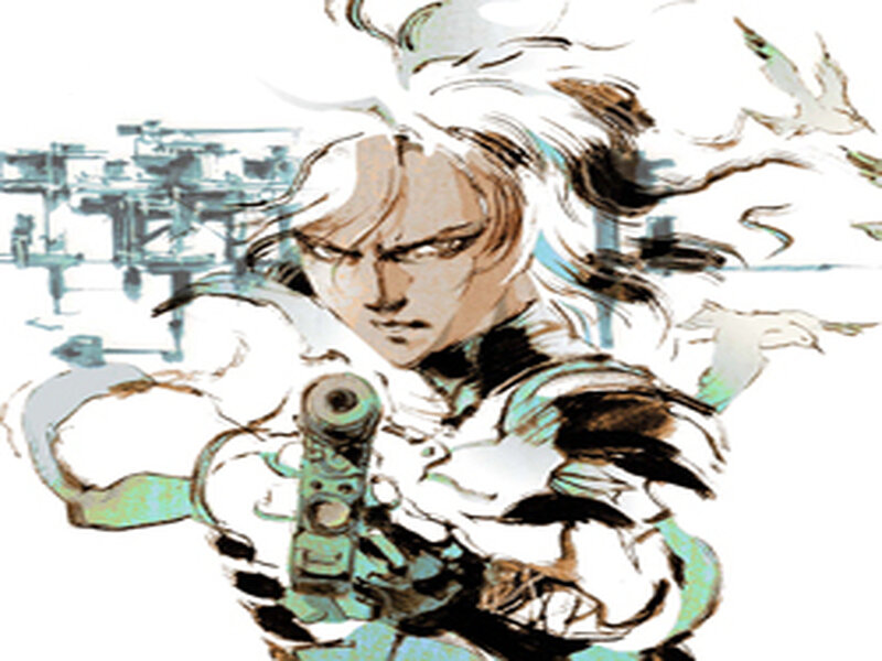 Anime Character Holding Gun — White