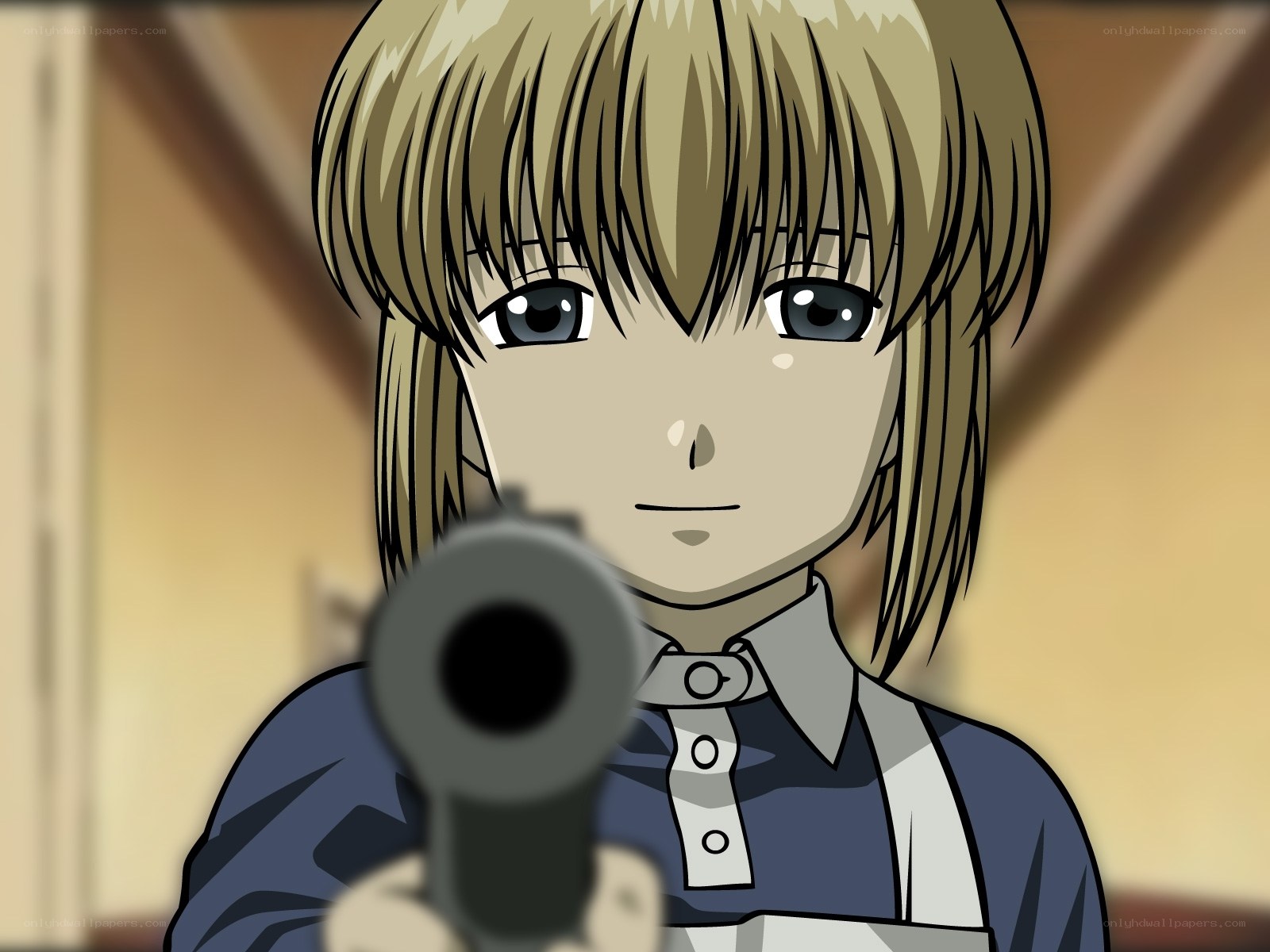 anime character holding gun