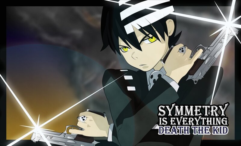 Anime Character Holding Guns — Black