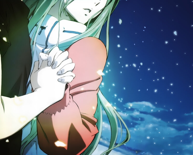 anime character holding hands