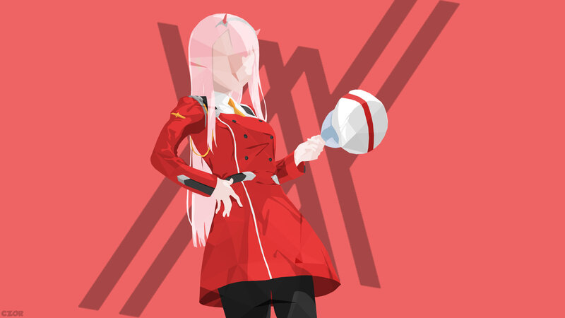 Anime Character Holding Helmet — Red, Confident