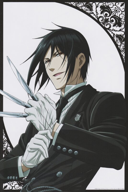 Anime Character Holding Knives — Black