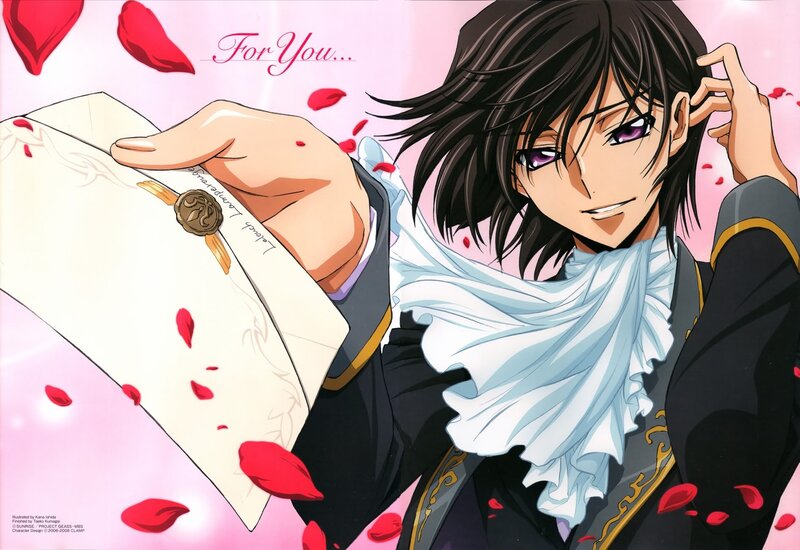Anime Character Holding Letter
