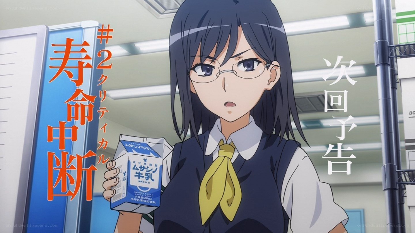 Anime character holding milk